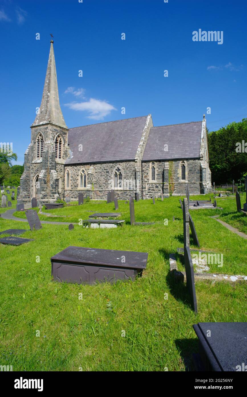 St Mary`s Church, Llanfair PG, Anglesey Stock Photo Alamy